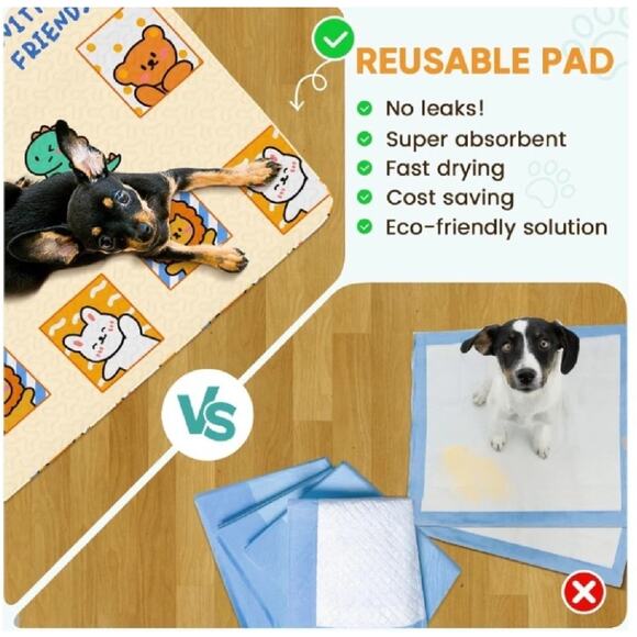 PJYucien Washable Pee Pads for Dogs, 33'' Per Side 89'' Diagonal Octagonal PJYuc - Picture 5 of 6